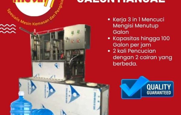 Mesin Cuci Isi Tutup Galon Manual 3 in 1