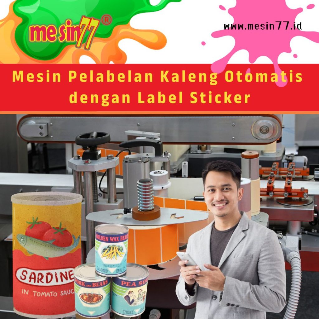 mesin pelabelan kaleng otomatis